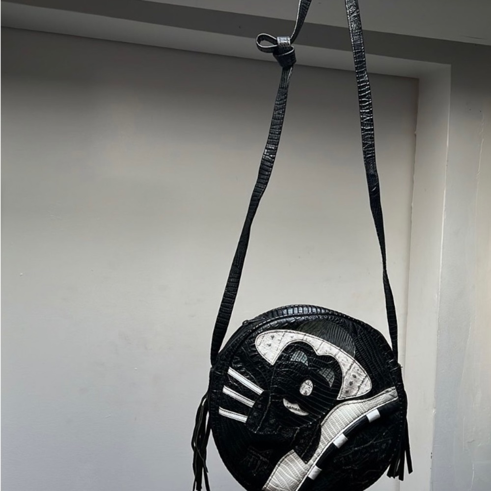 Black and white clown purse. Very rare handbag